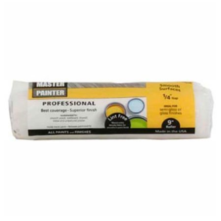 GENERAL PAINT Master Painter 9" Professional Roller Cover, 1/4" Nap, Woven, Smooth - 149296